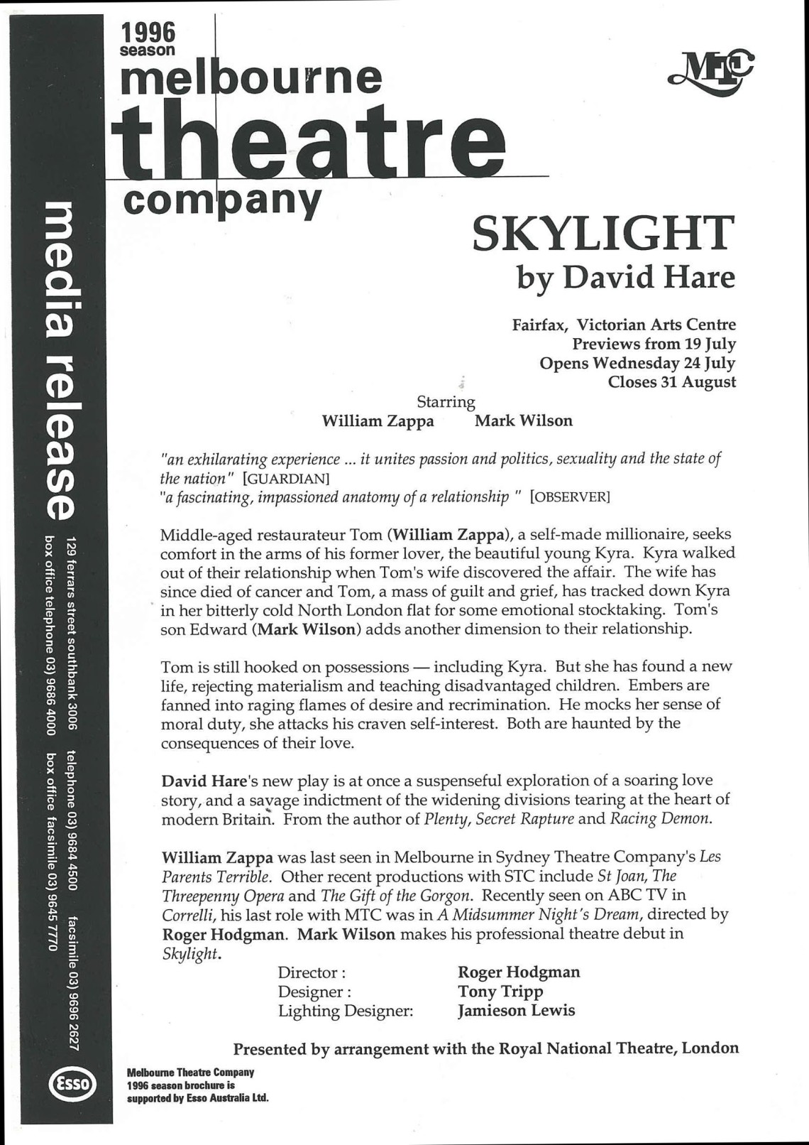 Skylight press release